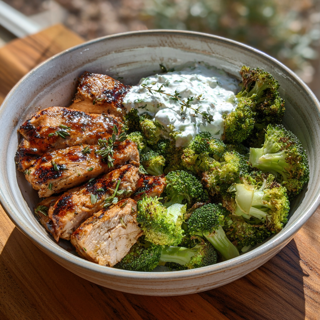 Grilled Chicken Broccoli Bowls