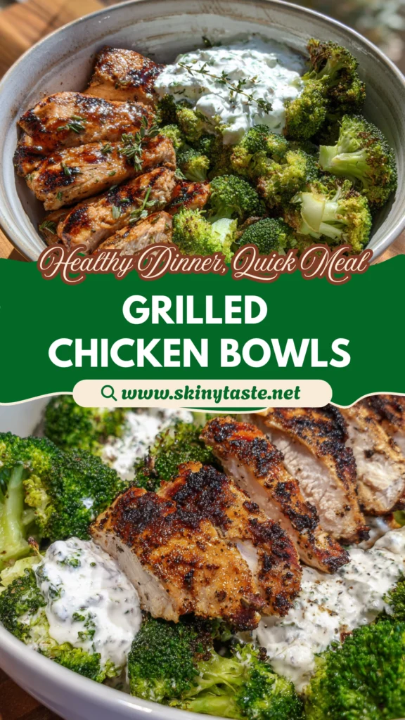 Grilled Chicken Broccoli Bowls