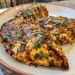 Grilled Chicken with Cilantro Garnish