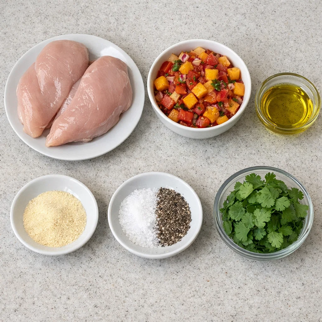 Grilled Chicken with Cilantro Garnish