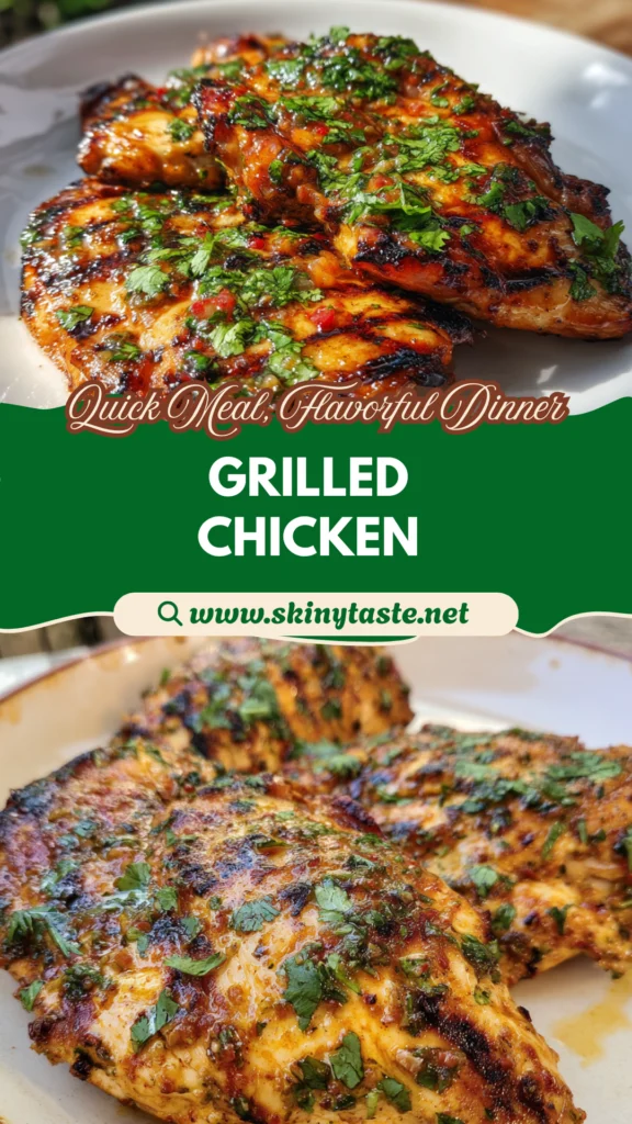 Grilled Chicken with Cilantro Garnish