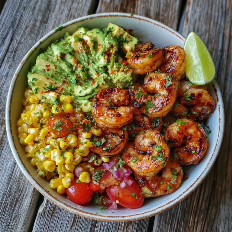 Grilled Shrimp Bowl with Avocado