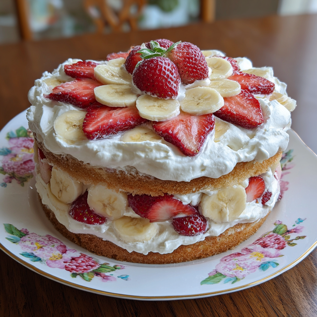 Half Strawberry Shortcake Half Banana Pudding Cake – Dessert Recipe 9 Half Strawberry Shortcake Half Banana Pudding Cake