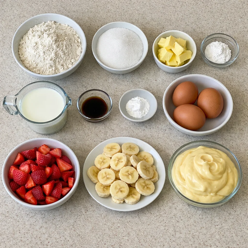 Half Strawberry Shortcake Half Banana Pudding Cake – Dessert Recipe 7 Half Strawberry Shortcake Half Banana Pudding Cake