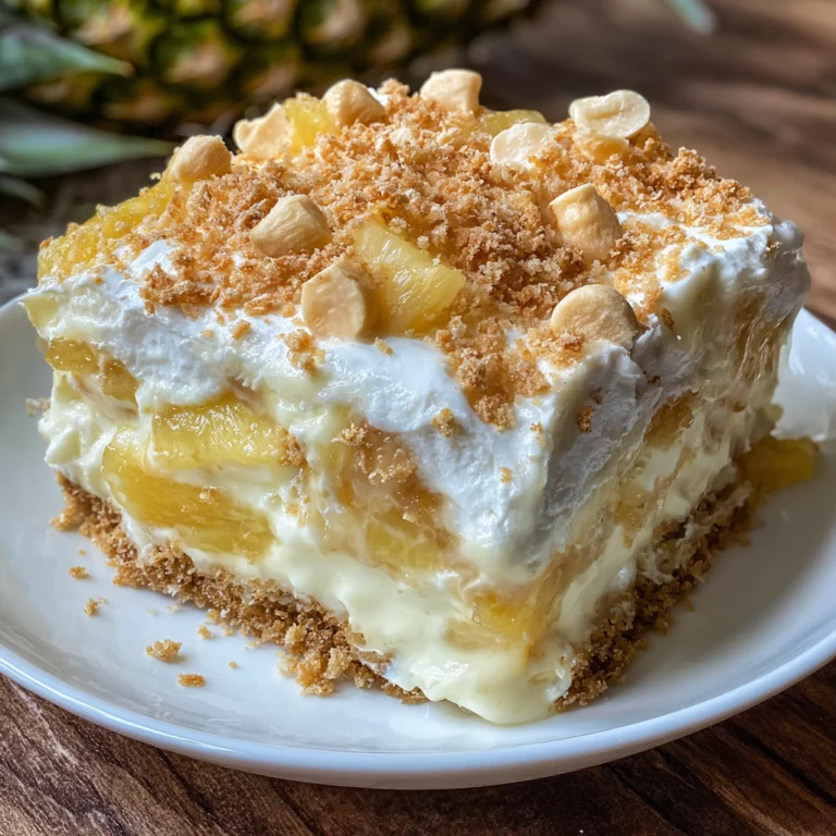 Hawaiian Pineapple Coconut Fluff – Tropical Dessert for 8 Servings