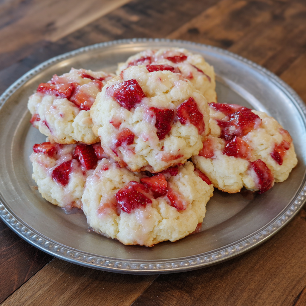 Homemade Strawberry Shortcake Butter Cookies