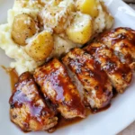 Honey BBQ Chicken with Creamy Garlic Potatoes