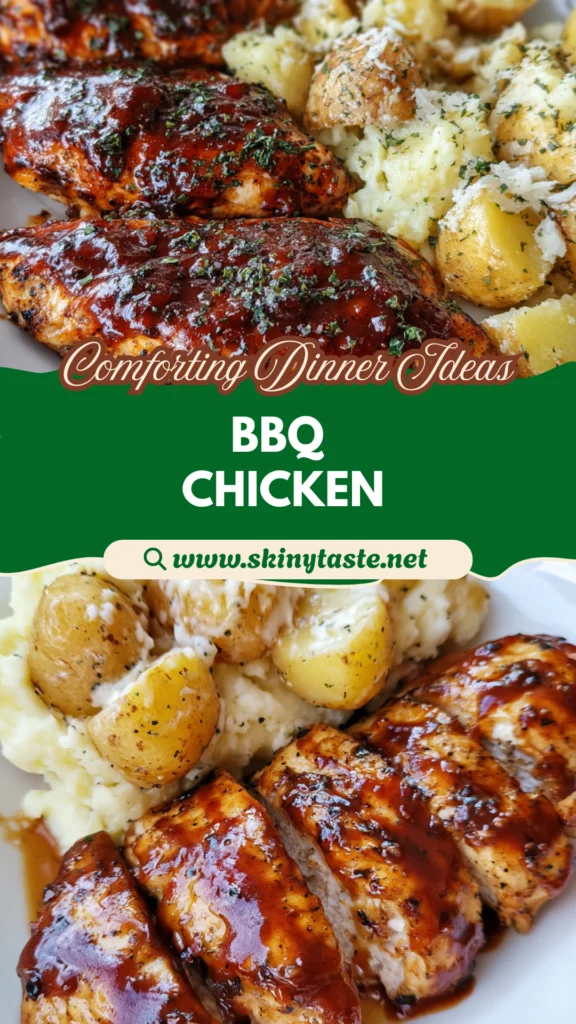 Honey BBQ Chicken with Creamy Garlic Potatoes