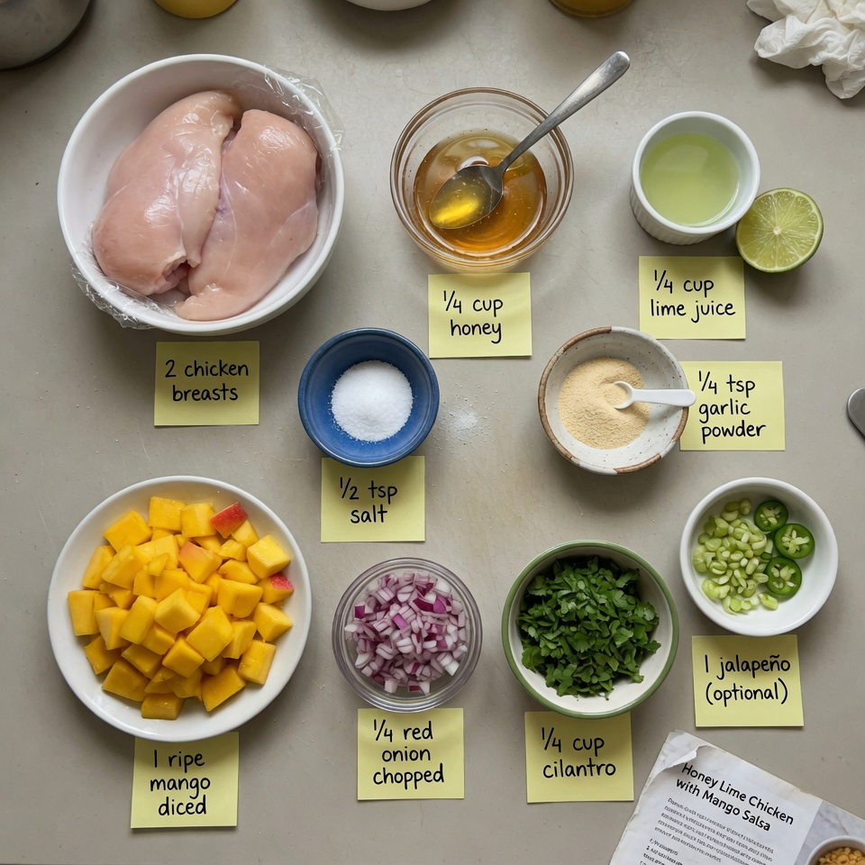 Honey Lime Chicken with Mango Salsa