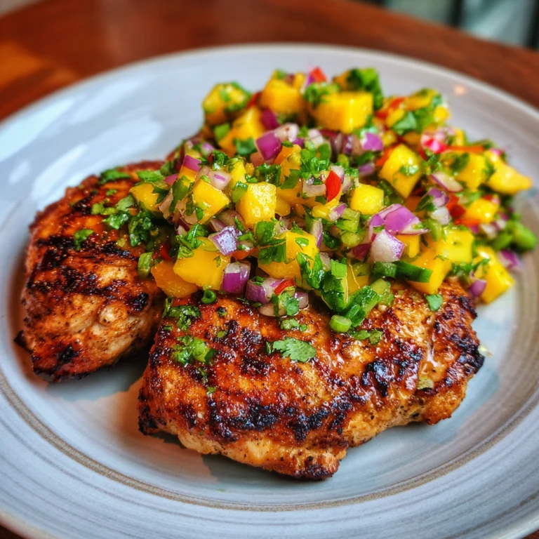 Honey Lime Chicken with Mango Salsa