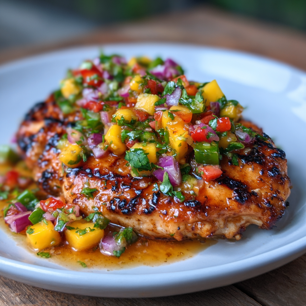 Honey Lime Chicken with Mango Salsa