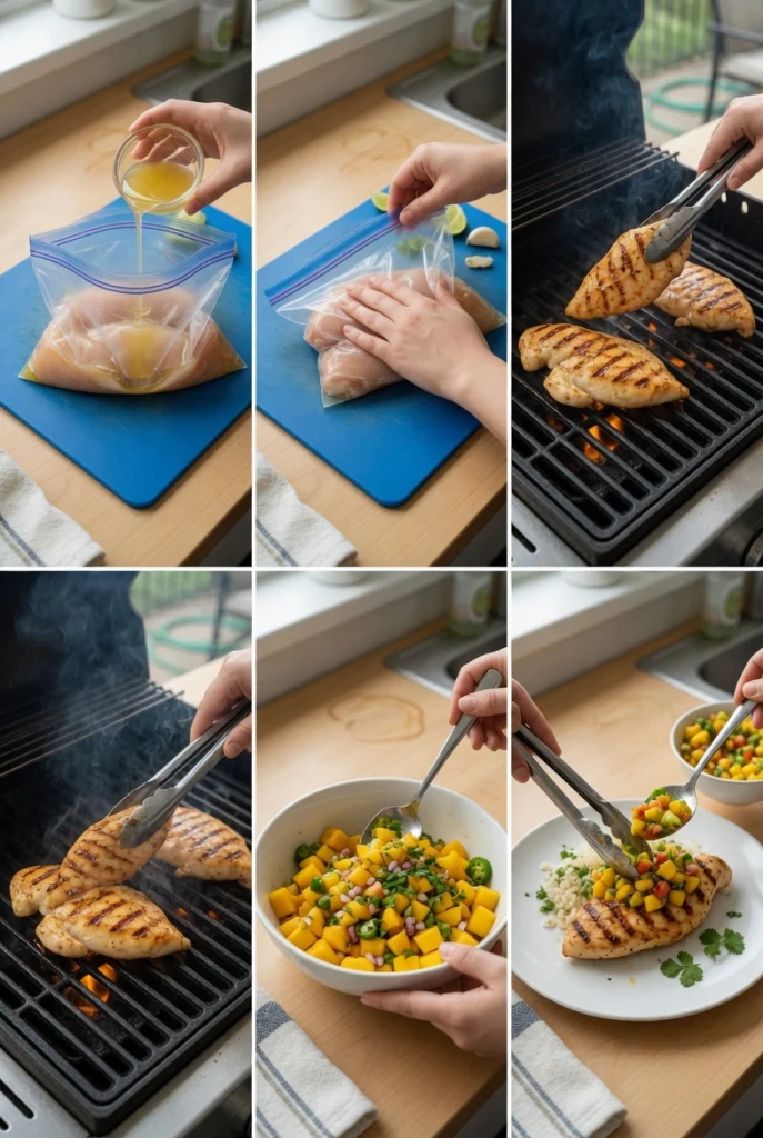 Honey Lime Chicken with Mango Salsa