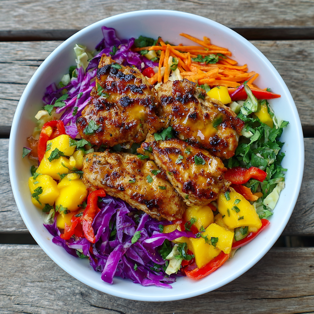 Jerk Chicken & Mango Slaw Bowls
