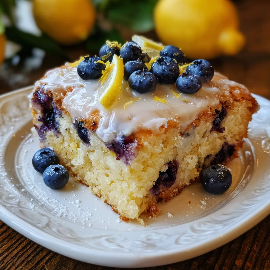 Lemon Blueberry Sheet Cake: Easy Summer Dessert Recipe for 12 Servings 9 Lemon Blueberry Sheet Cake