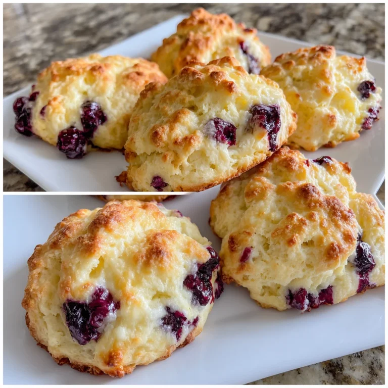 Lemon Blueberry Soft Drop Biscuits