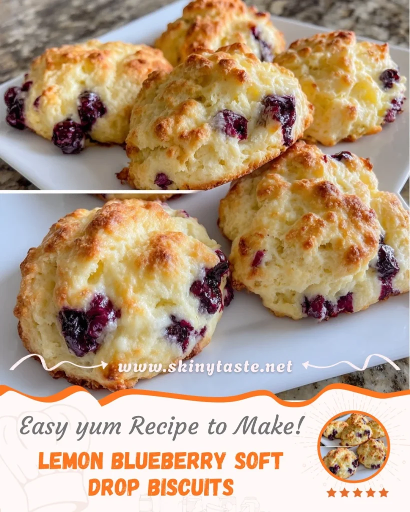 Lemon Blueberry Soft Drop Biscuits