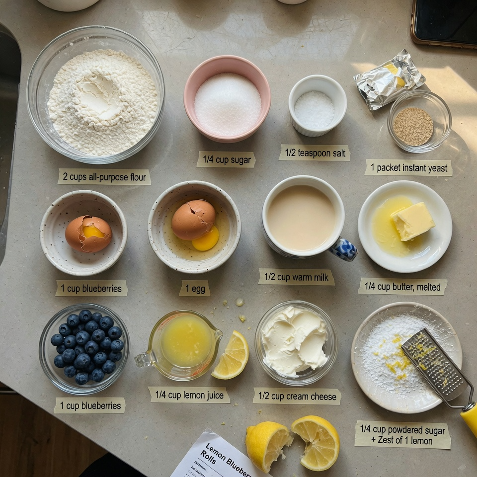 Lemon Blueberry Sweet Rolls