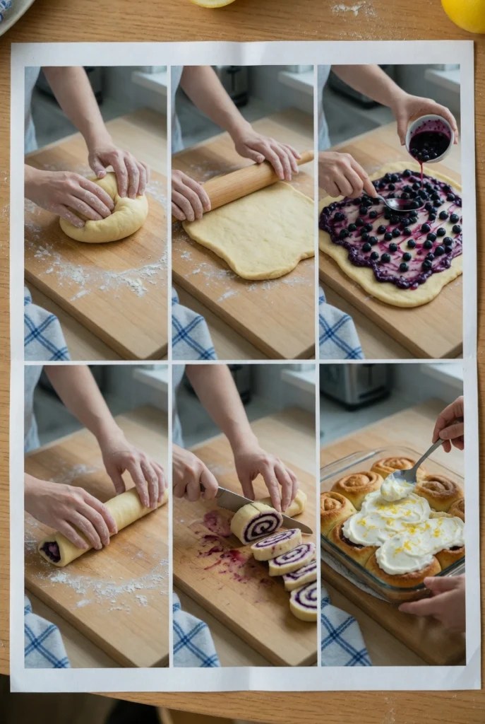 Lemon Blueberry Sweet Rolls