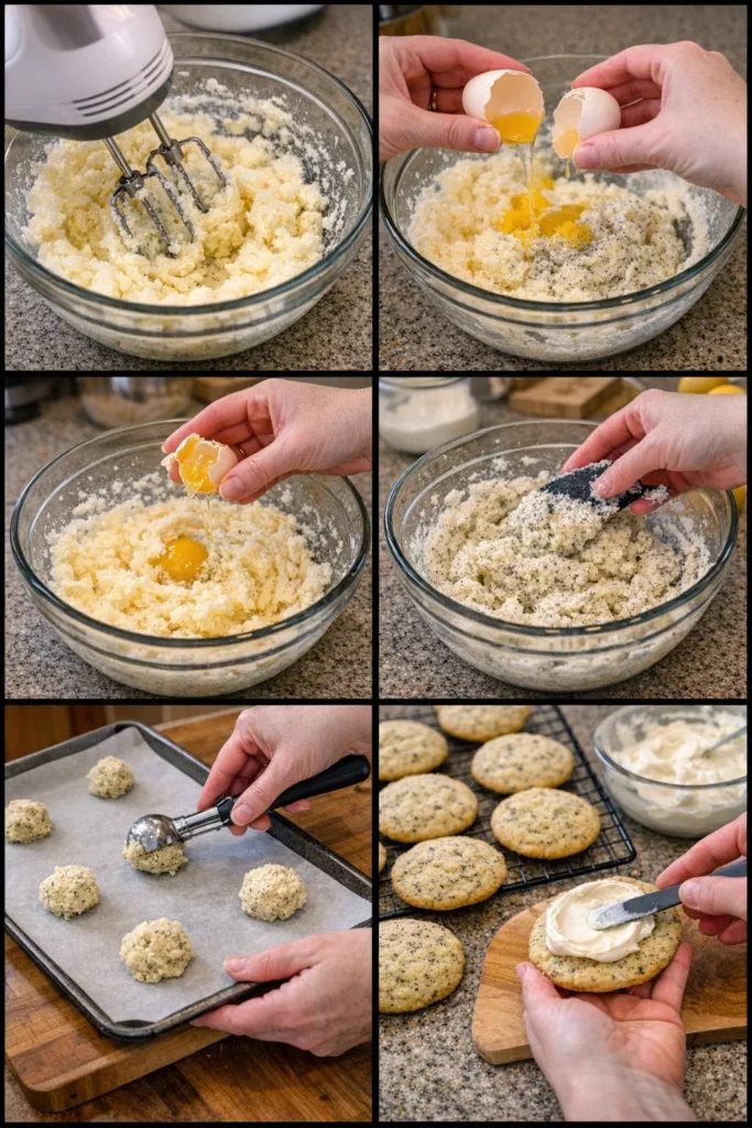 Lemon Poppy Seed Cheesecake Cookies