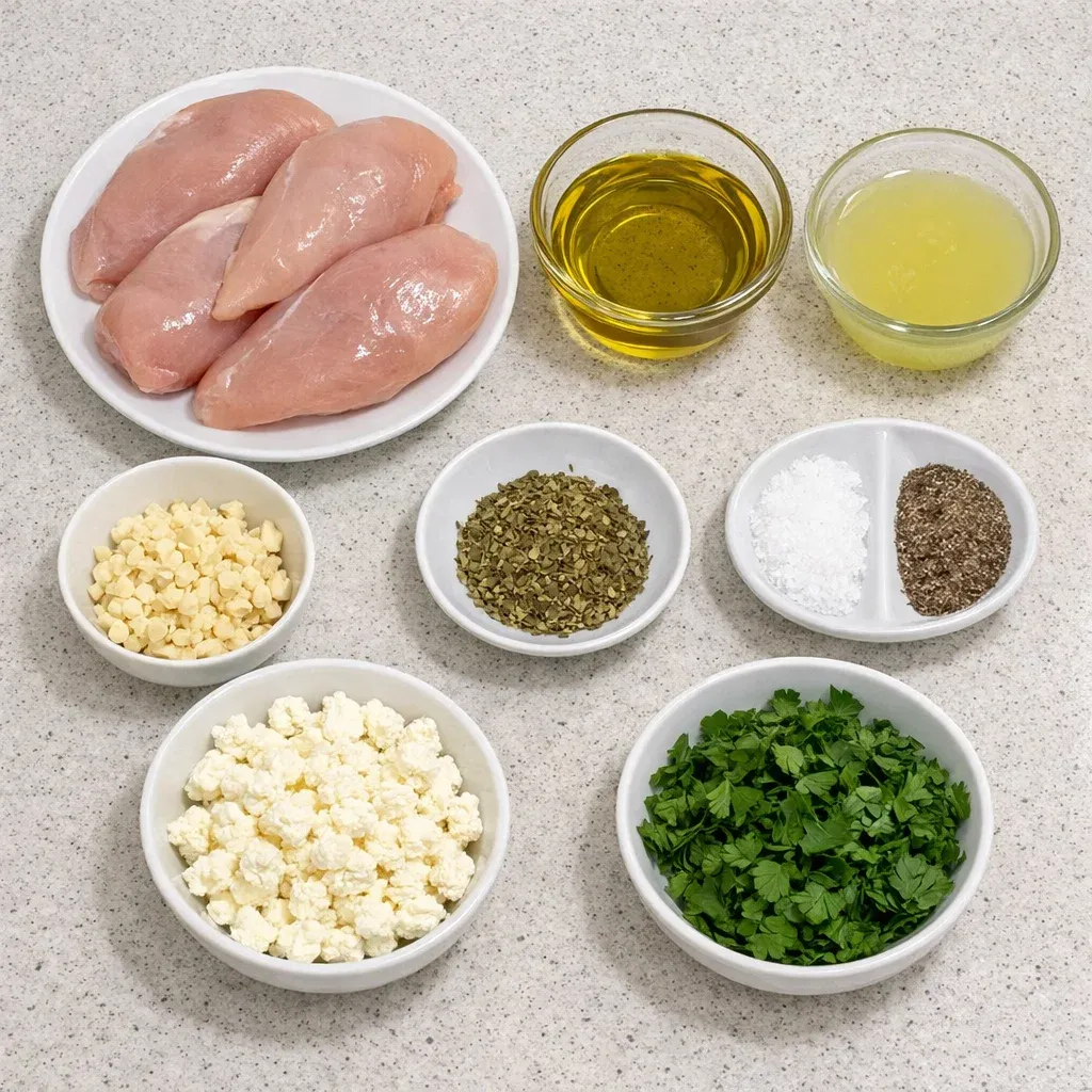 Lemony Greek Chicken with Feta