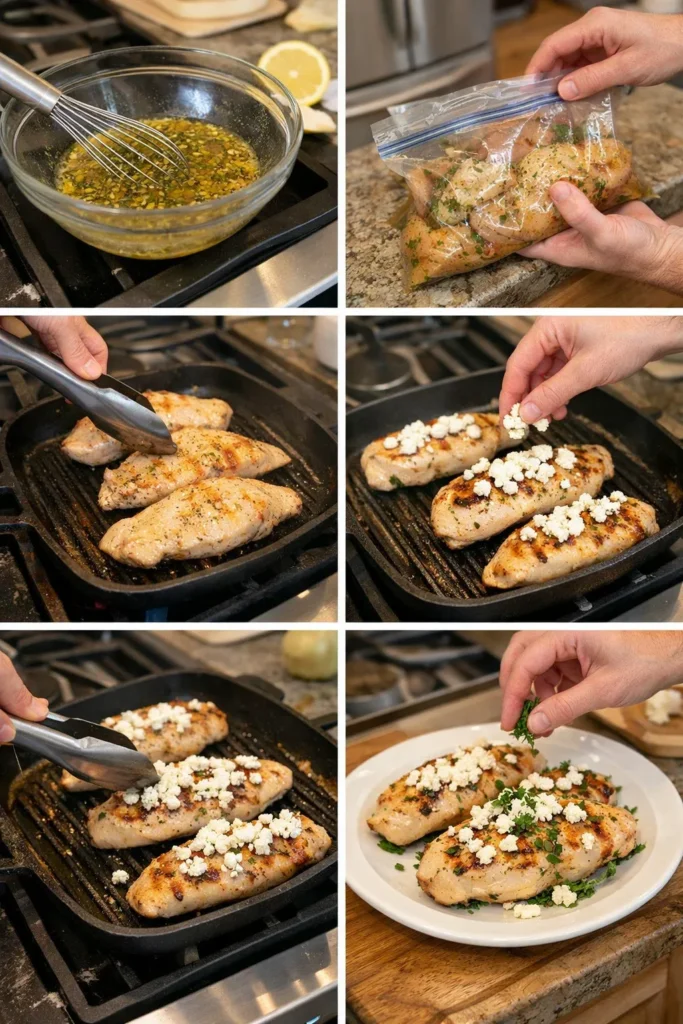 Lemony Greek Chicken with Feta