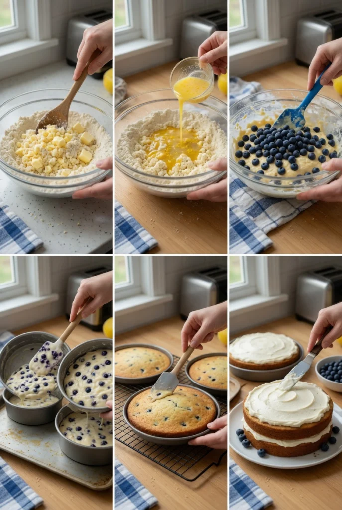 Luscious Lemon Blueberry Cake