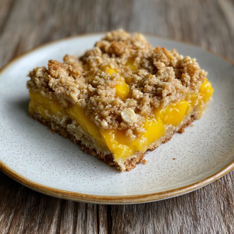 Mango Oatmeal Crumble Bars