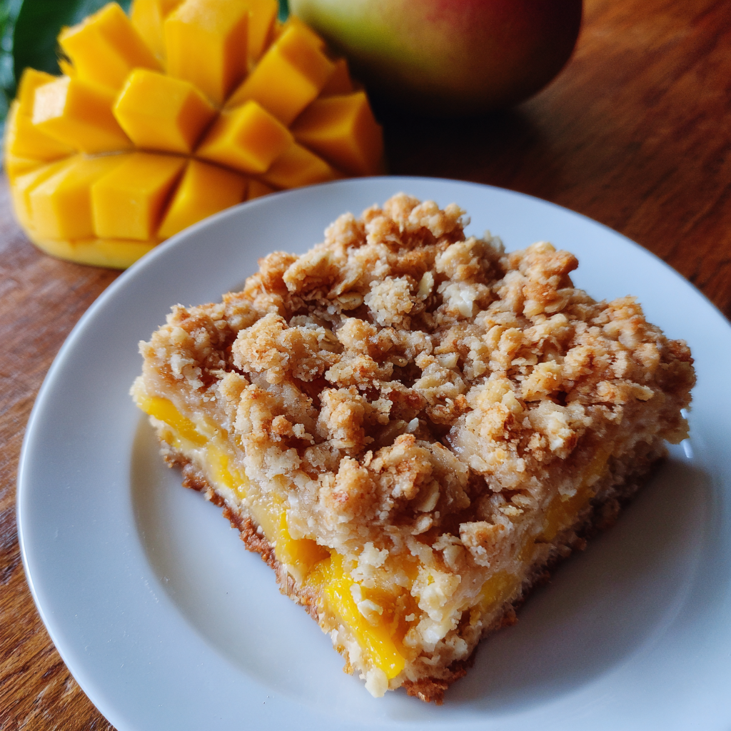 Mango Oatmeal Crumble Bars