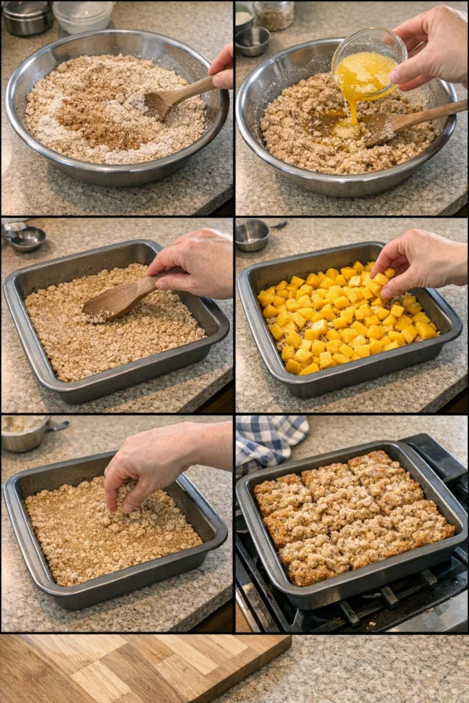 Mango Oatmeal Crumble Bars