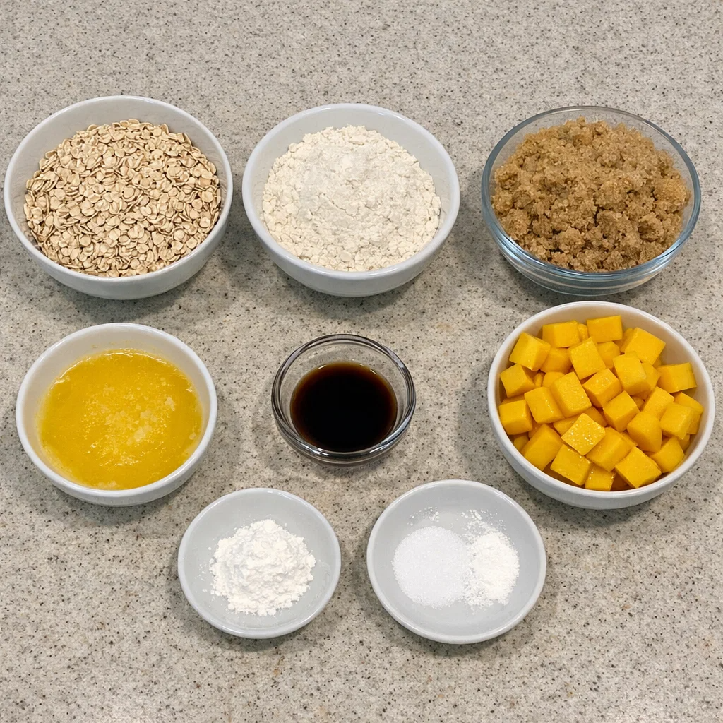 Mango Oatmeal Crumble Bars