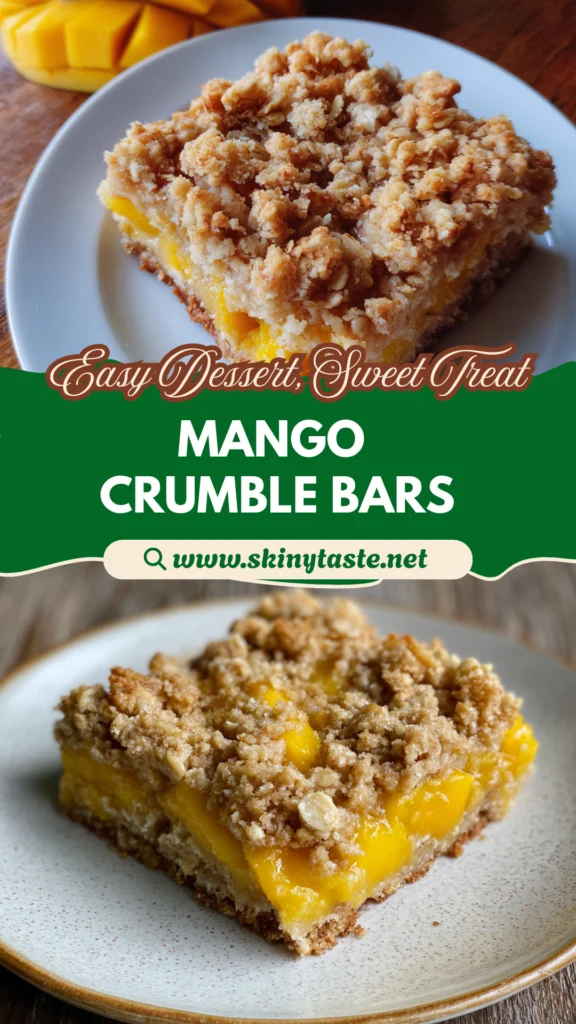 Mango Oatmeal Crumble Bars