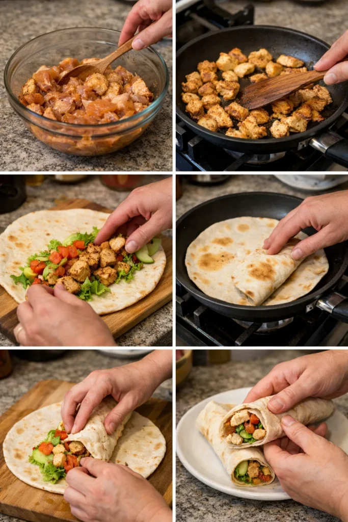 Mediterranean Chicken Wraps