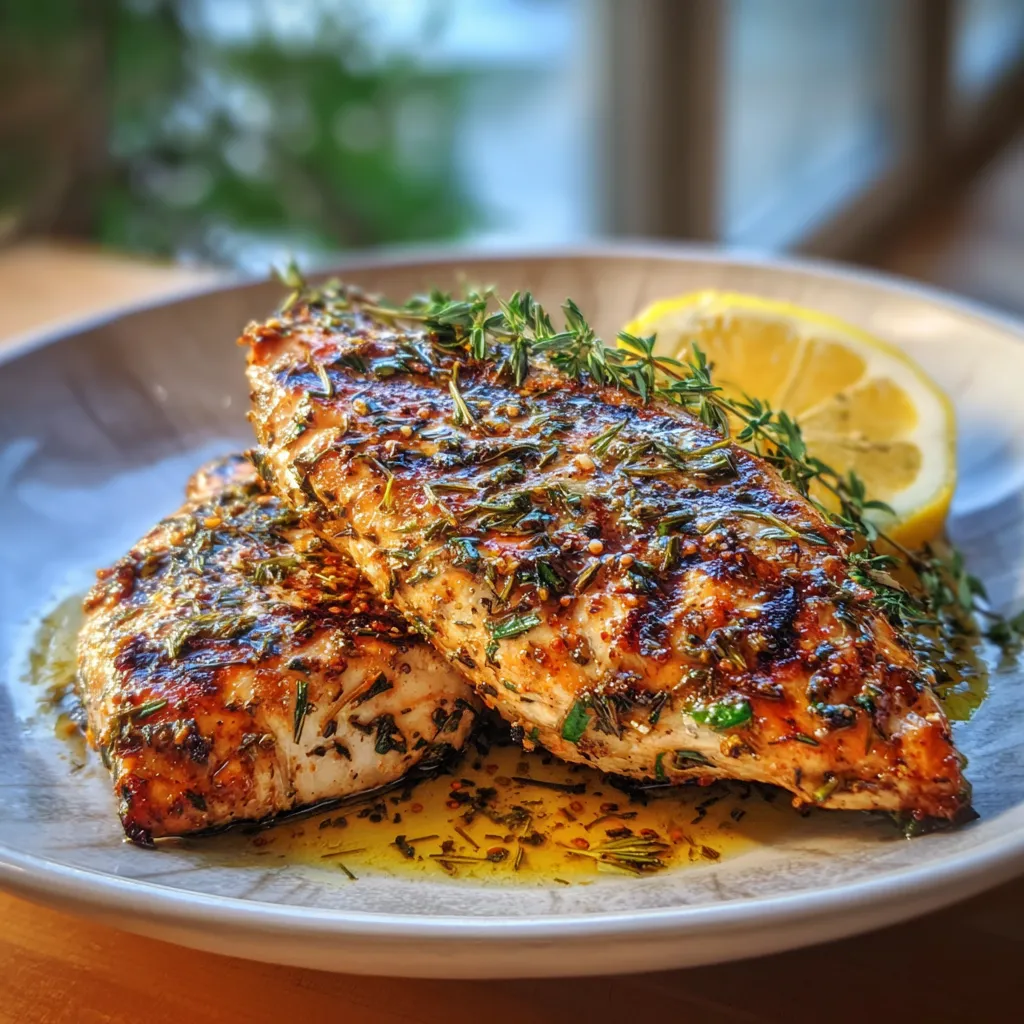 Mediterranean Herb Crusted Grilled Chicken