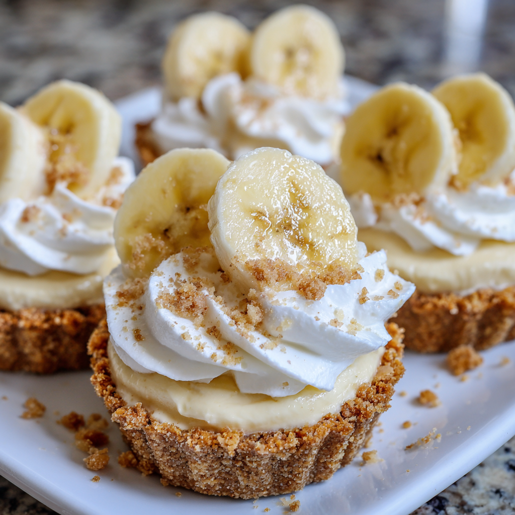 No-Bake Mini Banana Cream Pies