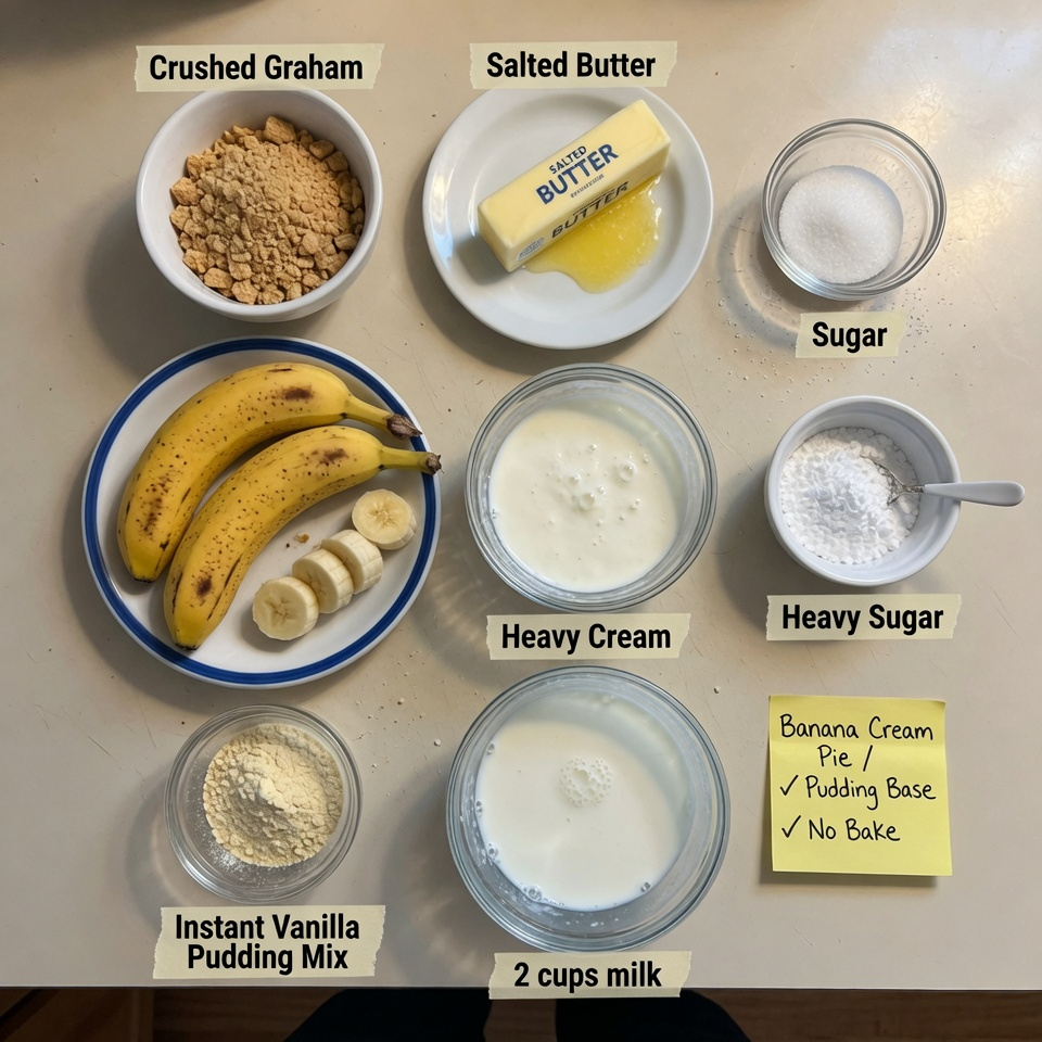 No-Bake Mini Banana Cream Pies