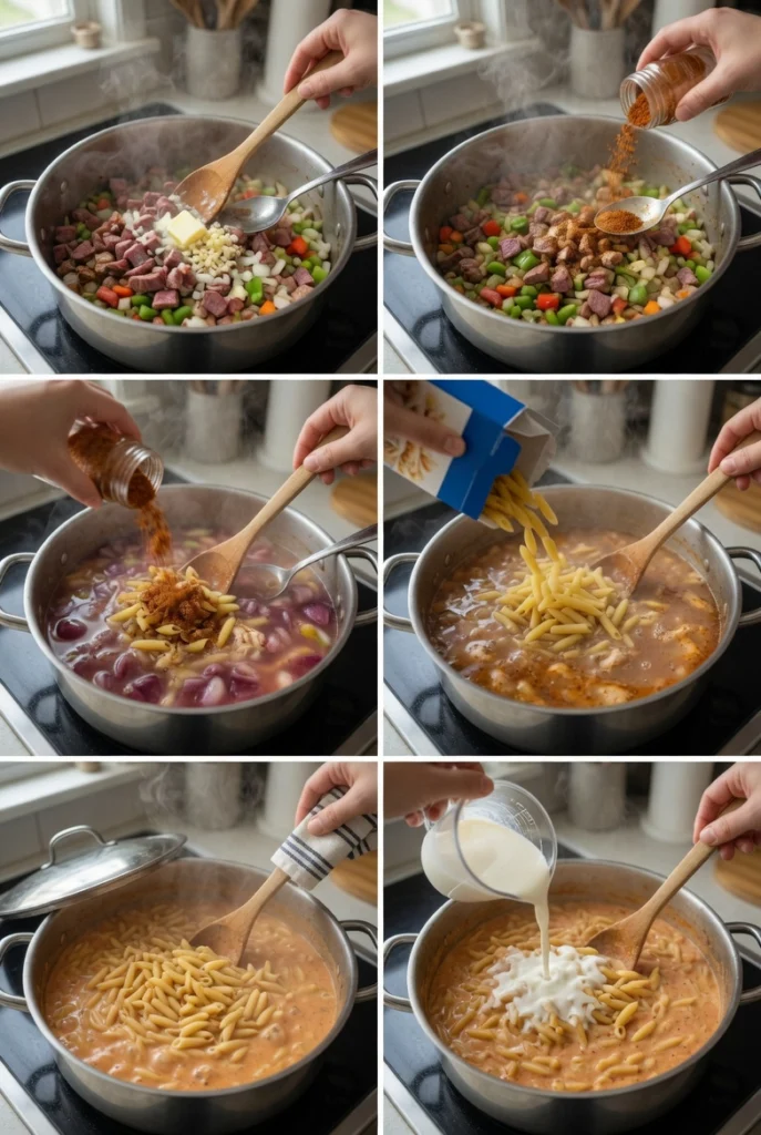 One-Pot Creamy Spicy Cajun Pasta