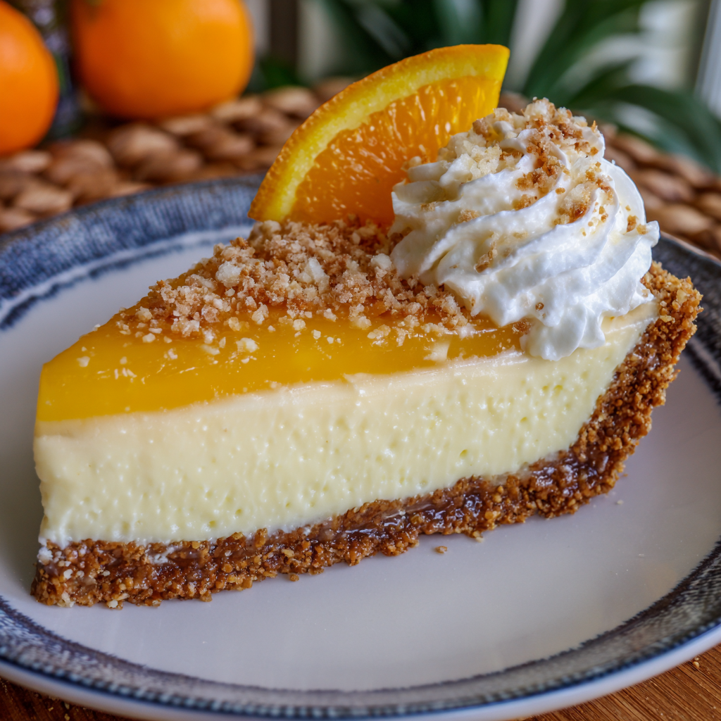 14+ Easy No Bake Desserts for Summer 2 Orange Jell-O Creamsicle Pie