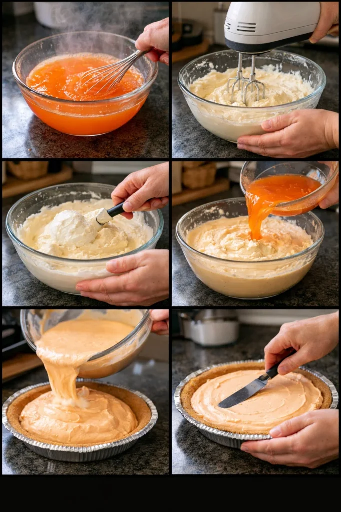 Orange Jell-O Creamsicle Pie