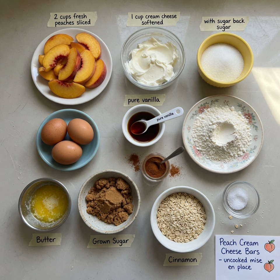 Peach Cobbler Cheesecake Bars