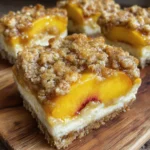Peach Cobbler Cheesecake Bars