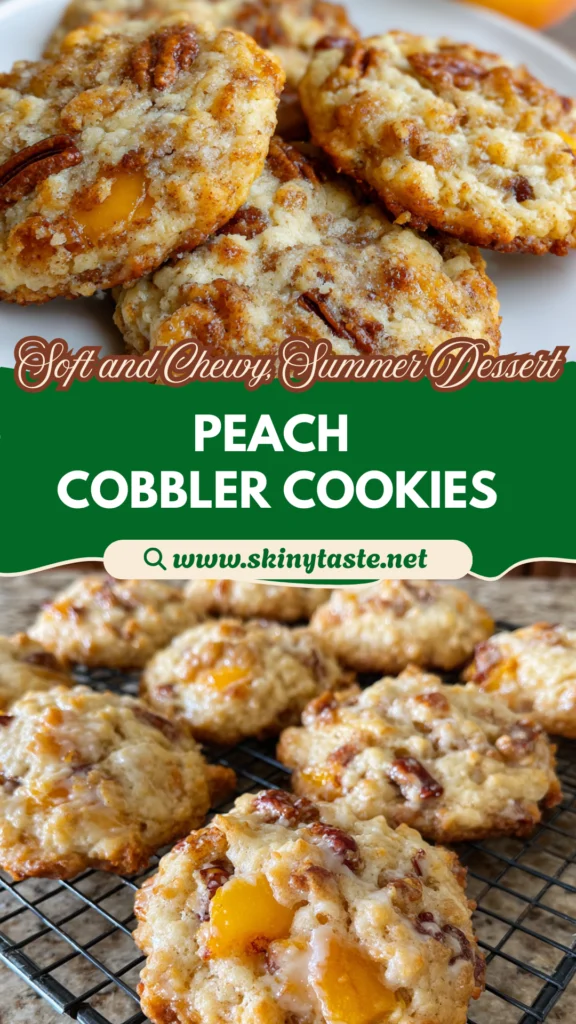 Peach Cobbler Cookies: Soft Chewy Summer Treat with Fresh Peaches