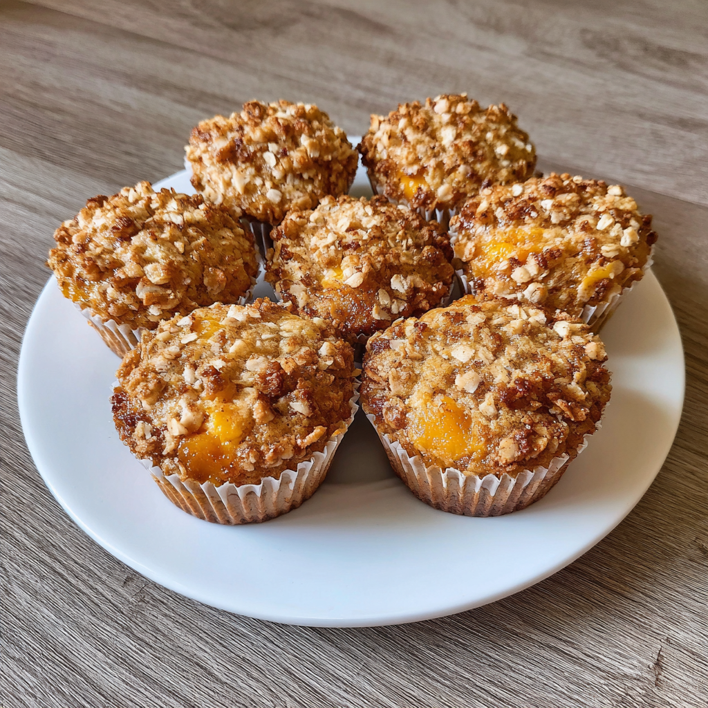 Peach Cobbler Muffins