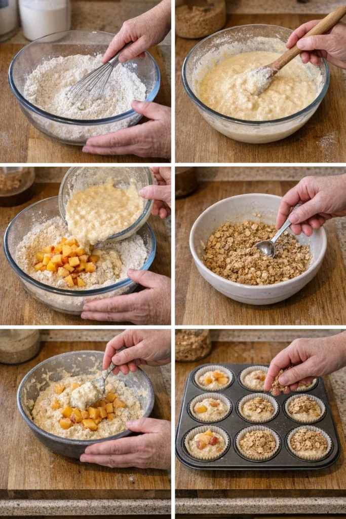 Peach Cobbler Muffins