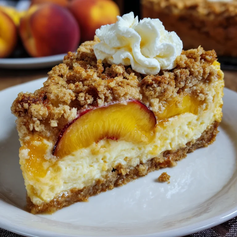 Peach Streusel Cheesecake