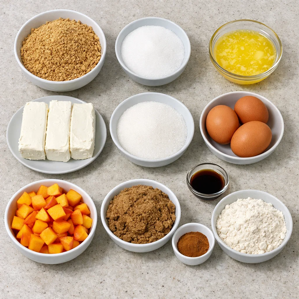 Peach Streusel Cheesecake