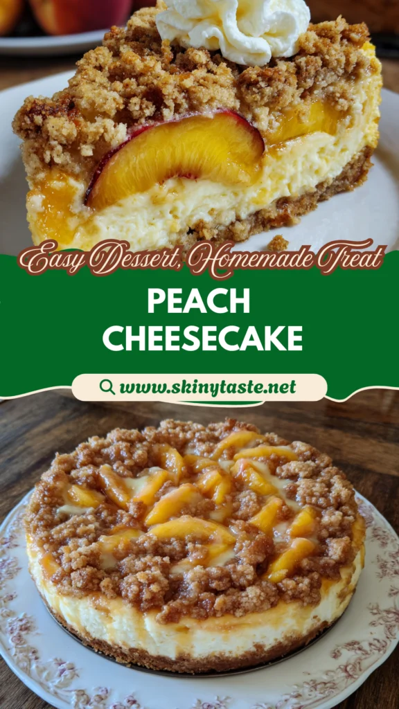 Peach Streusel Cheesecake