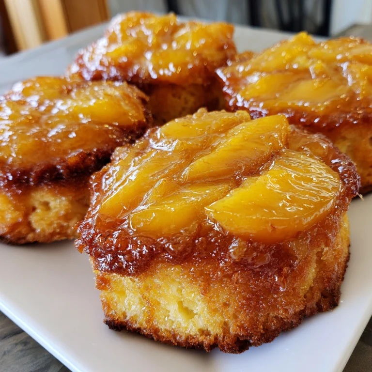 Peach Upside Down Mini Cakes