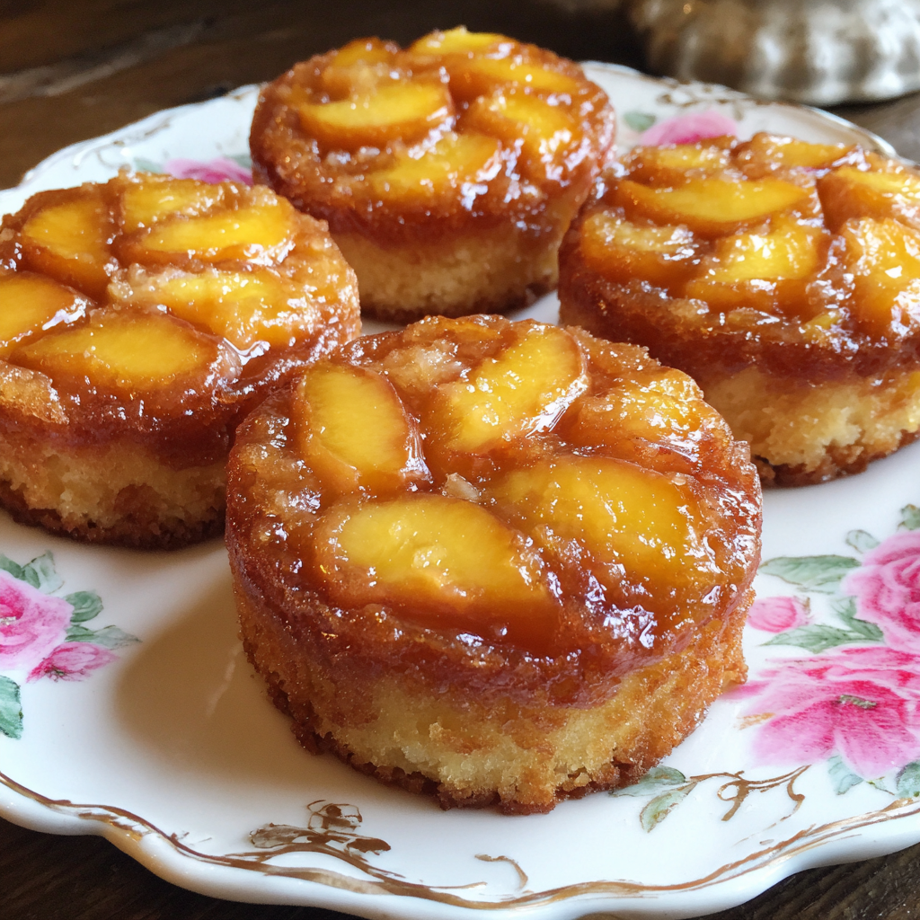 Peach Upside Down Mini Cakes