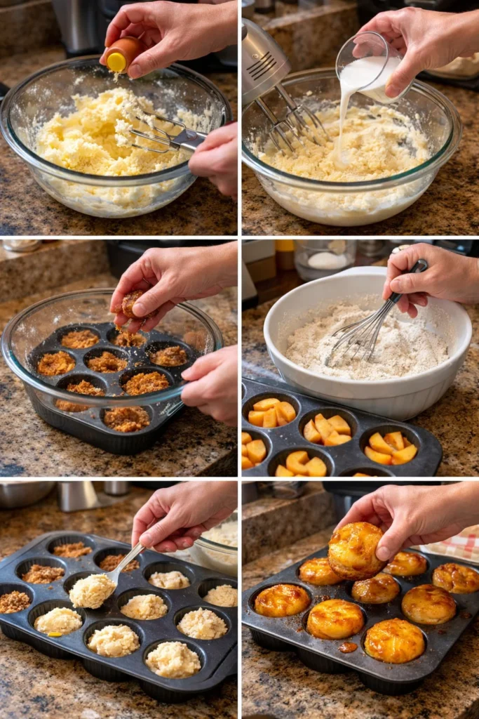 Peach Upside Down Mini Cakes