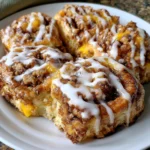 Peach cobbler cinnamon rolls